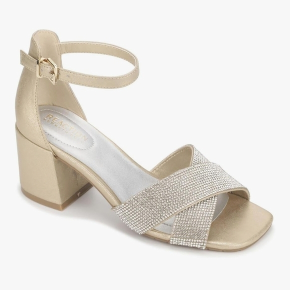 Reaction Kenneth Cole Women Mix X-Band Ankle Strap Sandal Size US 8.5M *Read - Picture 2 of 16